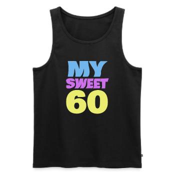 Sweet 60 - Débardeur bio Premium Homme - noir - Devant - Michal (187cm)