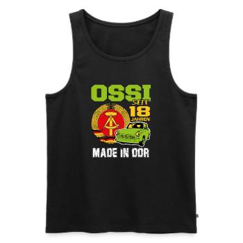 Geburtstag DDR Ossi Ost Produkt 18 Jahre - Männer Premium Bio Tank Top - Schwarz - Vorne - Michal (187cm)