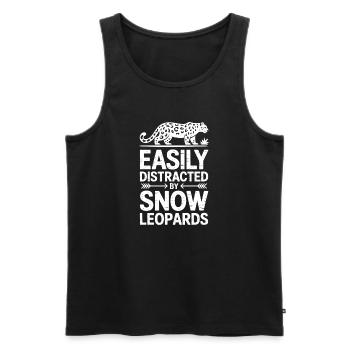 Dictions du léopard des neiges Cadeau mignon du léopard des neiges - Débardeur bio Premium Homme - noir - Devant - Michal (187cm)