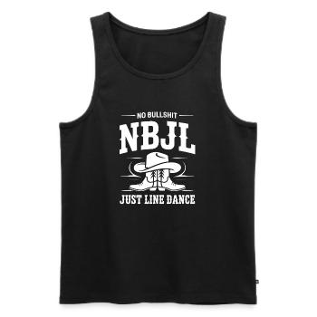 NBJL – No Bullshit Just Line Dance - Men's Premium Organic Tank Top - black - Front - Michal (187cm)