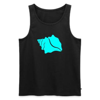 Turquoise Blue Shell Row - Men's Premium Organic Tank Top - black - Front - Michal (187cm)