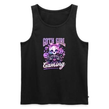 Pastel Goth Soft Goth Gaming Gamer - Men's Premium Organic Tank Top - black - Front - Michal (187cm)