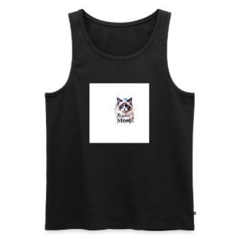 Ragdoll Mom Cat Love - Men's Premium Organic Tank Top - black - Front - Michal (187cm)
