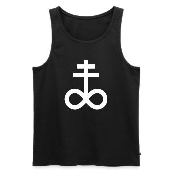 Leviathan Cross - Men's Premium Organic Tank Top - black - Front - Michal (187cm)