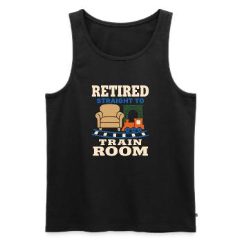 Zugzimmer Modellbahn Modellbahn Papa Geschenk - Männer Premium Bio Tank Top - Schwarz - Vorne - Michal (187cm)