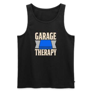 Garage Detailer Auto Detaillierung Auto Detailer - Männer Premium Bio Tank Top - Schwarz - Vorne - Michal (187cm)