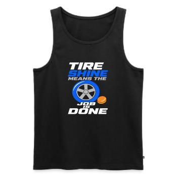 Garage Detailer Auto Detaillierung Auto Detailer - Männer Premium Bio Tank Top - Schwarz - Vorne - Michal (187cm)