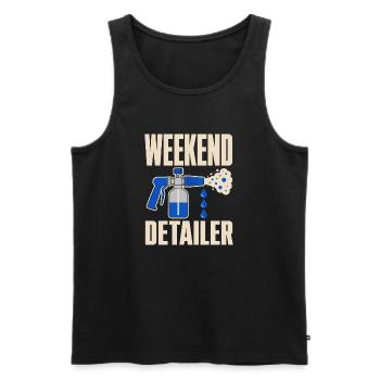 Garage Detailer Auto Detaillierung Auto Detailer - Männer Premium Bio Tank Top - Schwarz - Vorne - Michal (187cm)