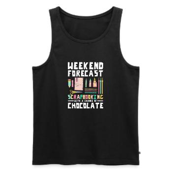 Scrapbooking Weekend - Men's Premium Organic Tank Top - black - Front - Michal (187cm)
