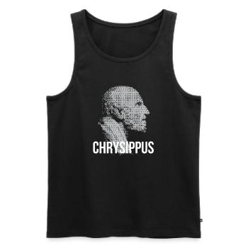 Chrysippus Bust Silhouette - Men's Premium Organic Tank Top - black - Front - Michal (187cm)