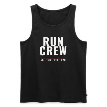 Équipe de course Running Marathon Team Run - Débardeur bio Premium Homme - noir - Devant - Michal (187cm)