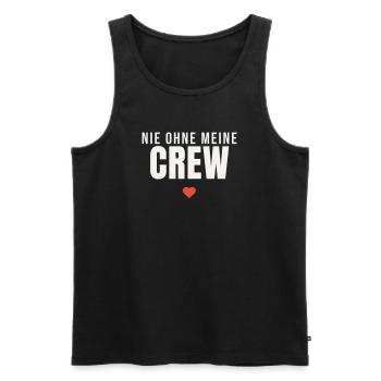Nie ohne meine Crew Spruch Team Freunde Gruppe - Männer Premium Bio Tank Top - Schwarz - Vorne - Michal (187cm)