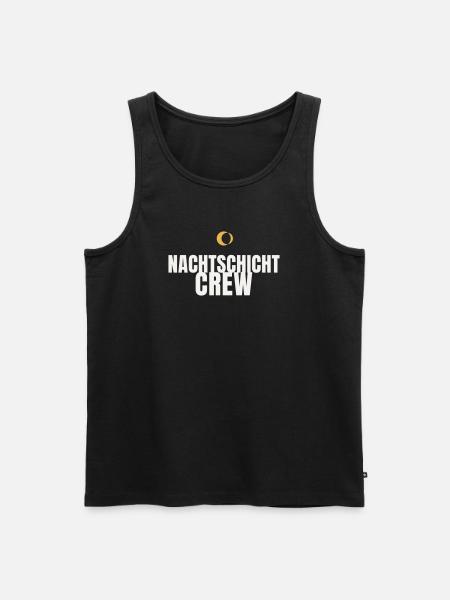 Nachtschicht Crew Schichtarbeit Pflege Nachtdienst - Männer Premium Bio Tank Top - Schwarz
