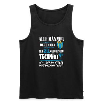 20. Geburtstag Handwerker Technik Werkzeug - Männer Premium Bio Tank Top - Schwarz - Vorne - Michal (187cm)