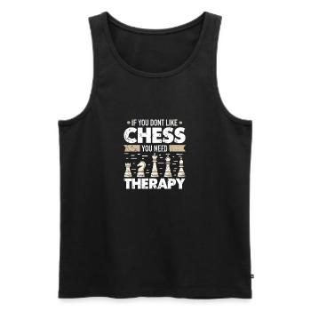 Chess Chess Player Chessboard - Men's Premium Organic Tank Top - black - Front - Michal (187cm)