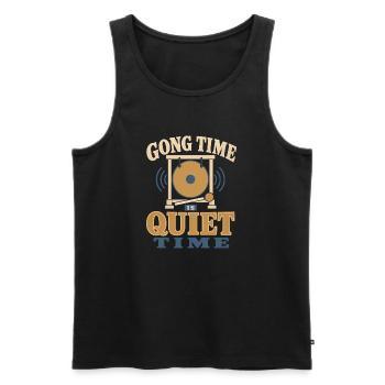 Klangbad Klangheilung Singing Bowl Gift - Men's Premium Organic Tank Top - black - Front - Michal (187cm)