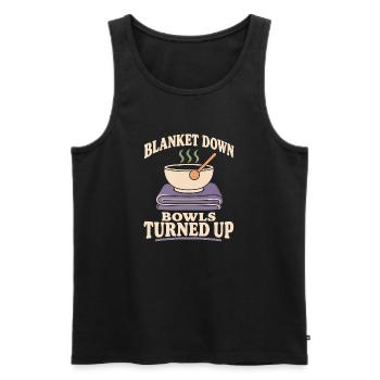 Klangbad Klangheilung Singing Bowl Gift - Men's Premium Organic Tank Top - black - Front - Michal (187cm)