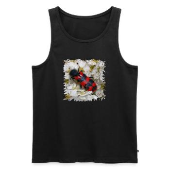 Beewolf likes bee larvae to eat - Men's Premium Organic Tank Top - black - Front - Michal (187cm)
