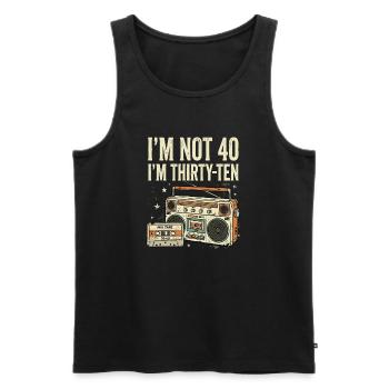 I'm not 40, it's my 30th birthday - Men's Premium Organic Tank Top - black - Front - Michal (187cm)