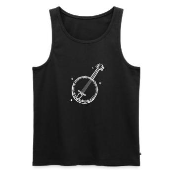 Cartoon Banjo - Men's Premium Organic Tank Top - black - Front - Michal (187cm)