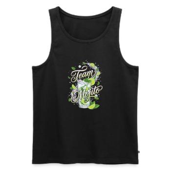 Barman de cocktails Mojito pour enterrement de vie de garçon - Débardeur bio Premium Homme - noir - Devant - Michal (187cm)