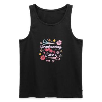 Sœurs du scrapbooking - Débardeur bio Premium Homme - noir - Devant - Michal (187cm)