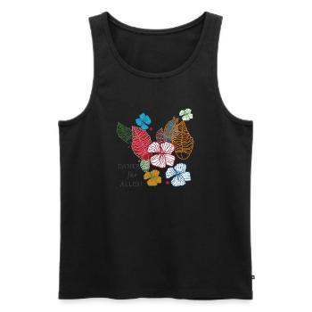 Danke für alles  - Männer Premium Bio Tank Top - Schwarz - Vorne - Michal (187cm)
