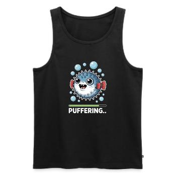 Kugelfische Sprüche Lustiges Kugelfische Geschenk  - Männer Premium Bio Tank Top - Schwarz - Vorne - Michal (187cm)