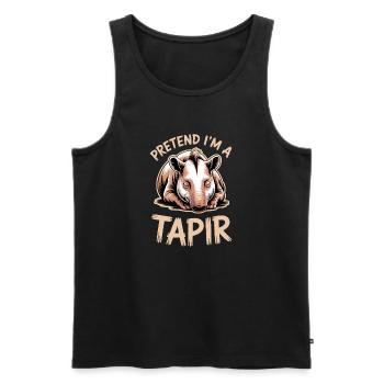 Tapir Sayings Tapir Funny Tapir Gift - Men's Premium Organic Tank Top - black - Front - Michal (187cm)