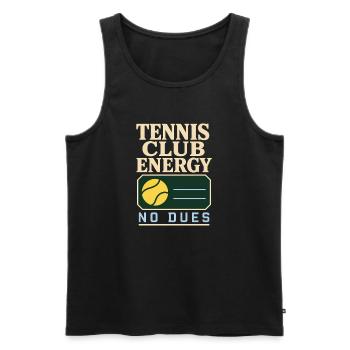 Tenniscore Tennis Club No Membership, Only - Men's Premium Organic Tank Top - black - Front - Michal (187cm)