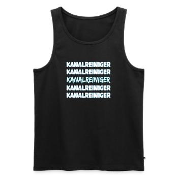 Beruf Kanalreiniger - Männer Premium Bio Tank Top - Schwarz - Vorne - Michal (187cm)