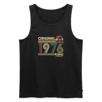 Original 1976 Vintage Vintage Retro Birthday - Men's Premium Organic Tank Top - black - Front - Michal (187cm)