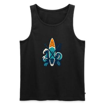  Funny SUP Paddleboard Board Stand Up paddel - Männer Premium Bio Tank Top - Schwarz - Vorne - Michal (187cm)