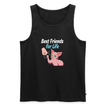 Sphynx Cats - Men's Premium Organic Tank Top - black - Front - Michal (187cm)