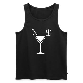 Cocktail Cocktail Glass Gift Bartender - Men's Premium Organic Tank Top - black - Front - Michal (187cm)