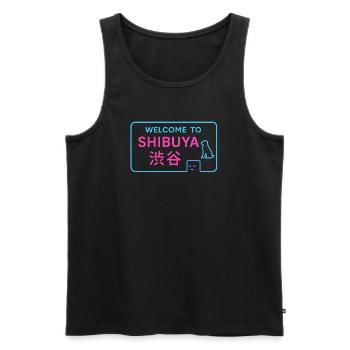 Welcome to Shibuya - Débardeur bio Premium Homme - noir - Devant - Michal (187cm)
