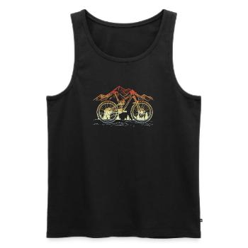 Mountain Bike Sketch Vintage - Men's Premium Organic Tank Top - black - Front - Michal (187cm)
