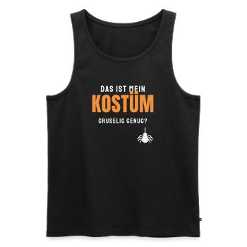 Das ist mein Kostüm Halloween Spruch Gruselig - Männer Premium Bio Tank Top - Schwarz - Vorne - Michal (187cm)