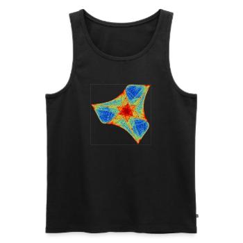 Feuerbumerang – Chaos Theory - Männer Premium Bio Tank Top - Schwarz - Vorne - Michal (187cm)