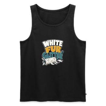 White German Shepherd Dog Mom Gift, White Fur Glit - Men's Premium Organic Tank Top - black - Front - Michal (187cm)