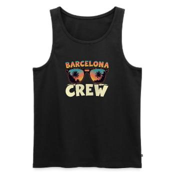 Barcelone Crew - Débardeur bio Premium Homme - noir - Devant - Michal (187cm)