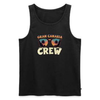 Équipage de Gran Canaria - Débardeur bio Premium Homme - noir - Devant - Michal (187cm)