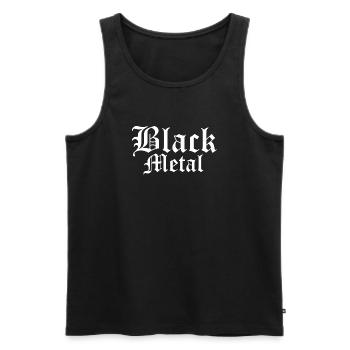 Logo Black Metal - Débardeur bio Premium Homme - noir - Devant - Michal (187cm)