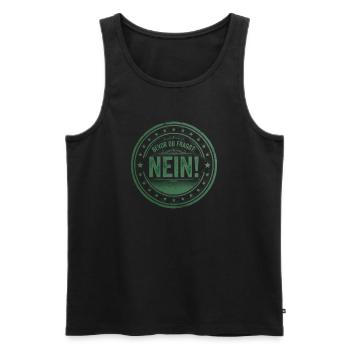 BEVOR DU FRAGST: NEIN! - Männer Premium Bio Tank Top - Schwarz - Vorne - Michal (187cm)