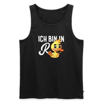 In Rente Ente Ruhestand - Männer Premium Bio Tank Top - Schwarz - Vorne - Michal (187cm)