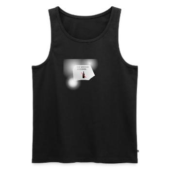 Nie Wieder Alkohol Flaschen-Symbol - Männer Premium Bio Tank Top - Schwarz - Vorne - Michal (187cm)