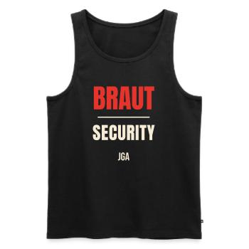 Braut Security Team JGA Junggesellinnenabschied - Männer Premium Bio Tank Top - Schwarz - Vorne - Michal (187cm)