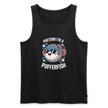 Kugelfische Sprüche Lustiges Kugelfische Geschenk  - Männer Premium Bio Tank Top - Schwarz - Vorne - Michal (187cm)