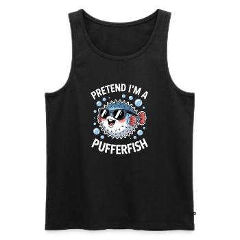 Kugelfische Sprüche Lustiges Kugelfische Geschenk  - Männer Premium Bio Tank Top - Schwarz - Vorne - Michal (187cm)