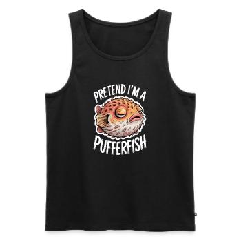 Kugelfische Sprüche Lustiges Kugelfische Geschenk  - Männer Premium Bio Tank Top - Schwarz - Vorne - Michal (187cm)